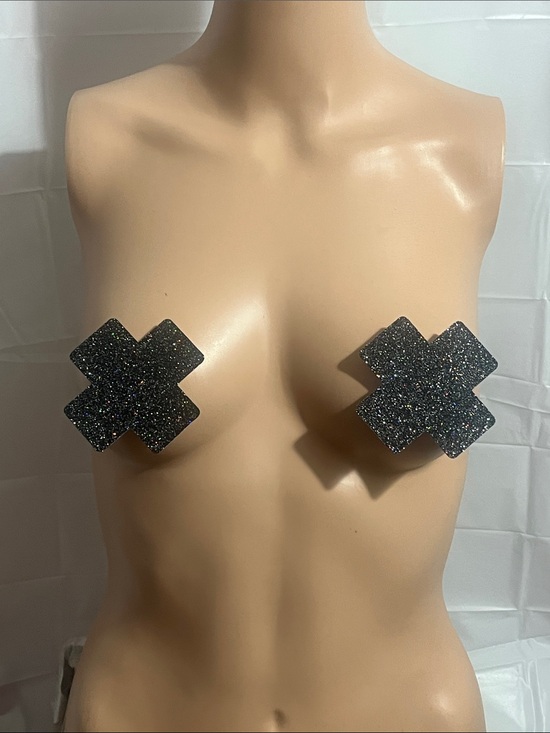 None Accessories - Black Glitter X Pasties - Women